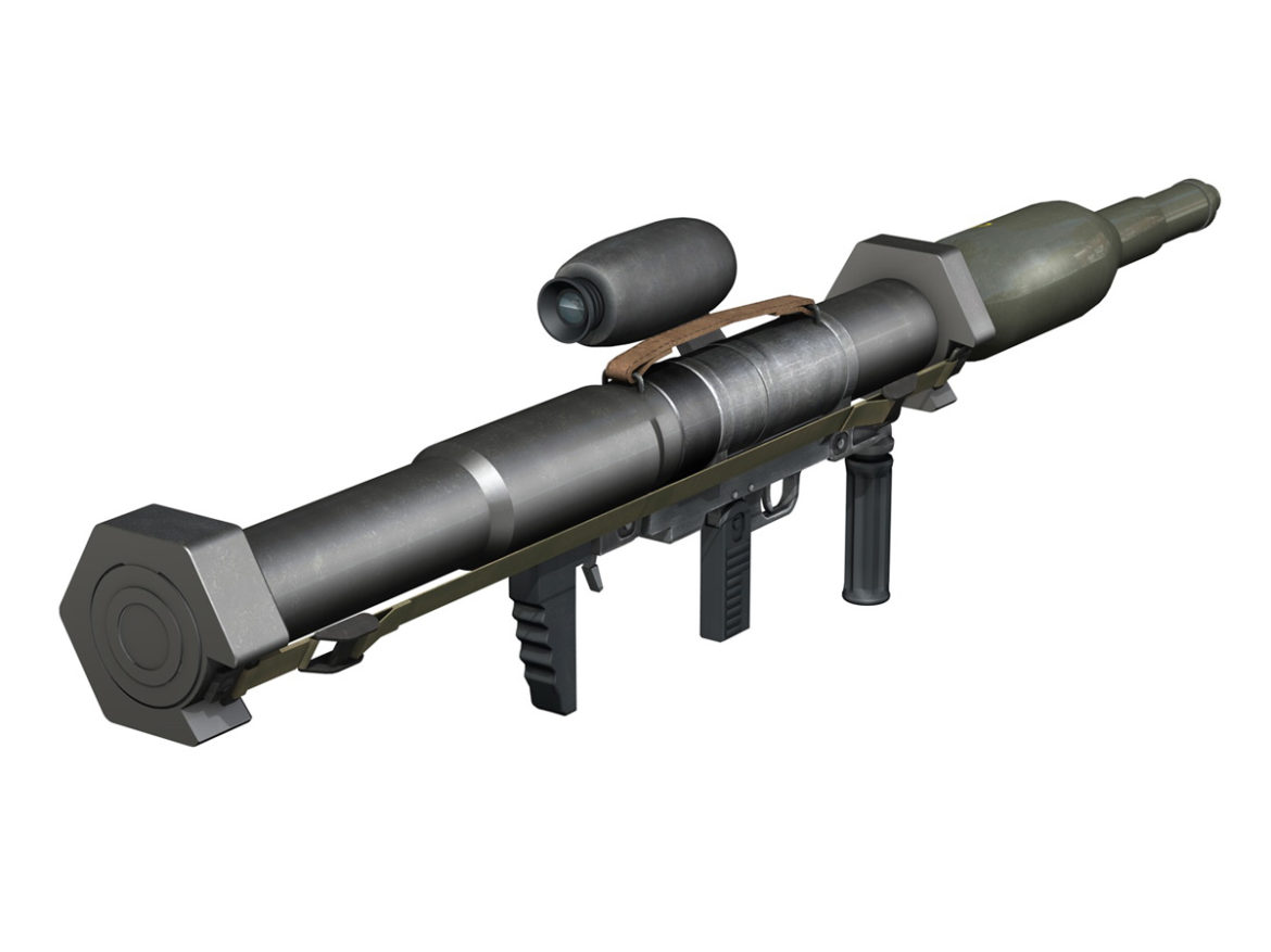 anti-tank rocket launcher panzerfaust 3 3d model 3ds c4d lwo obj 263700