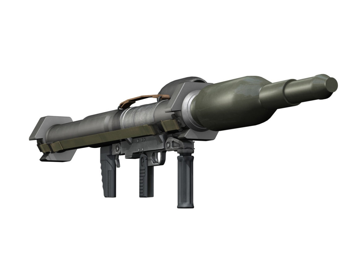 anti-tank rocket launcher panzerfaust 3 3d model 3ds c4d lwo obj 263701