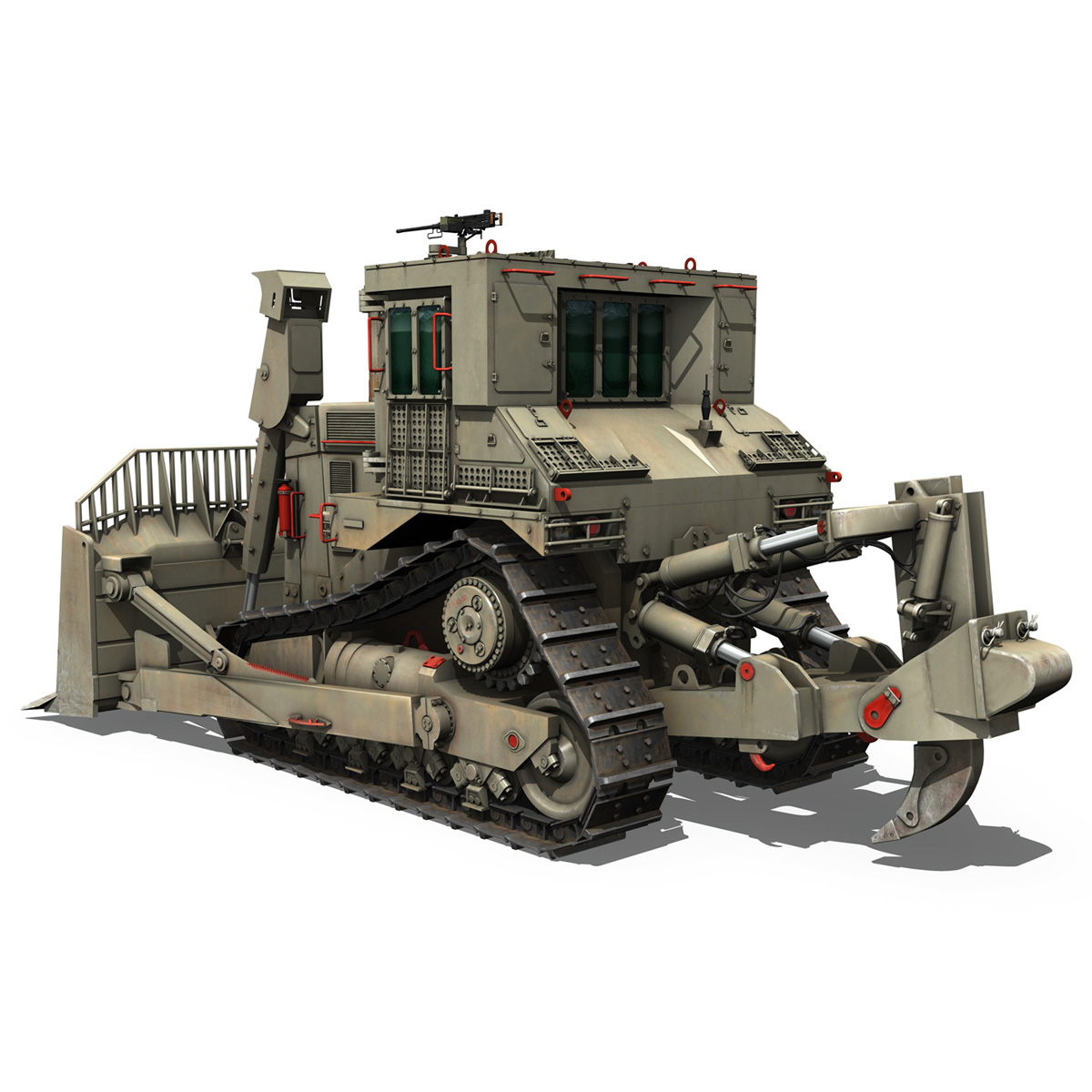 IDF Armored CAT  D9R Bulldozer  3D  Model Buy IDF Armored 