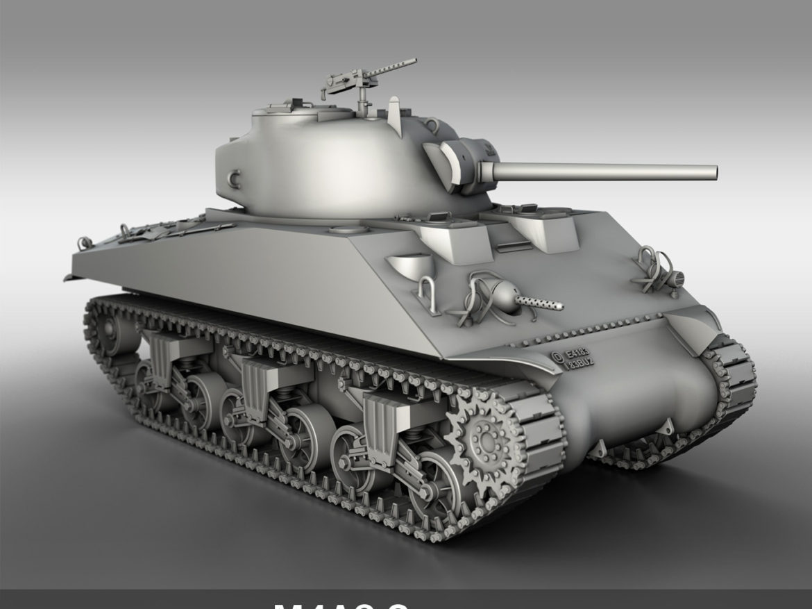 m4a2 sherman – medium tank 3d model 3ds c4d lwo 3dm obj 263885