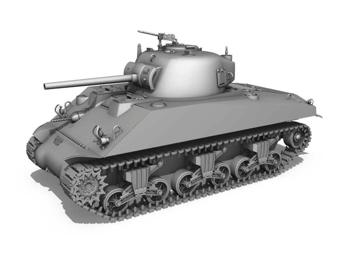 m4a2 sherman – medium tank 3d model 3ds c4d lwo 3dm obj 263886