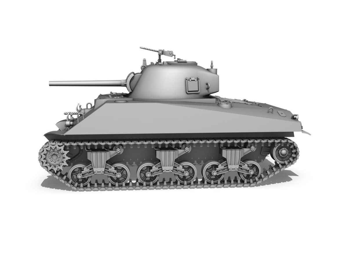 m4a2 sherman – medium tank 3d model 3ds c4d lwo 3dm obj 263887