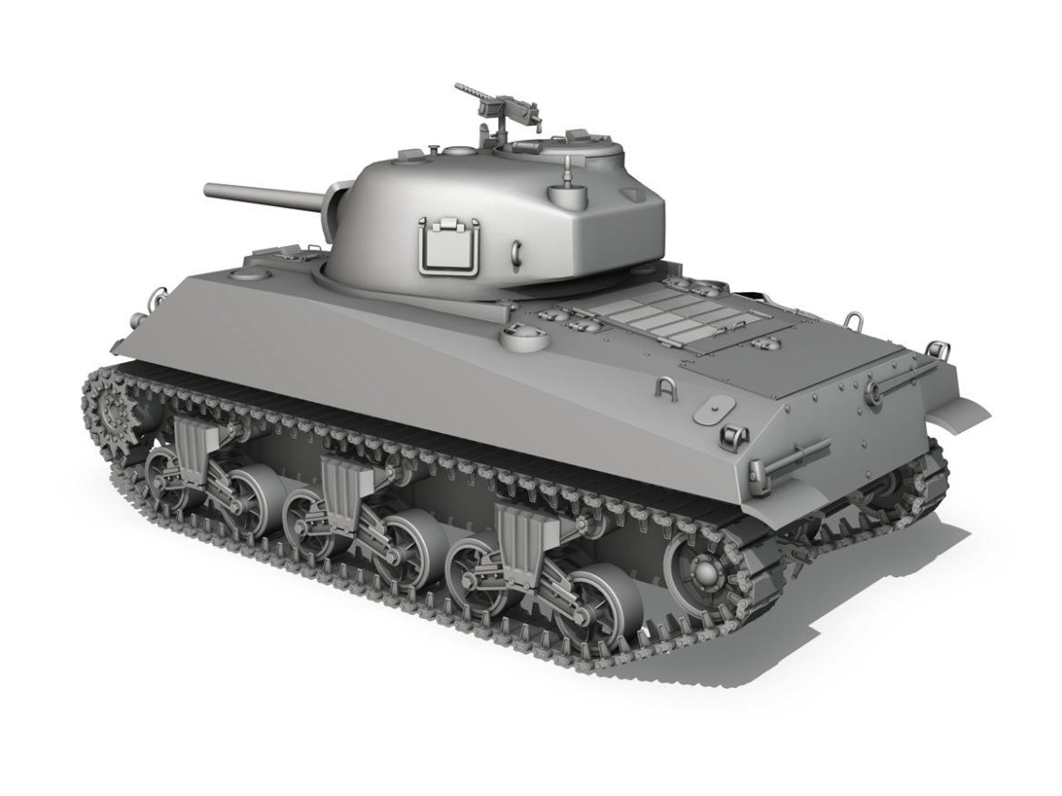 m4a2 sherman – medium tank 3d model 3ds c4d lwo 3dm obj 263888