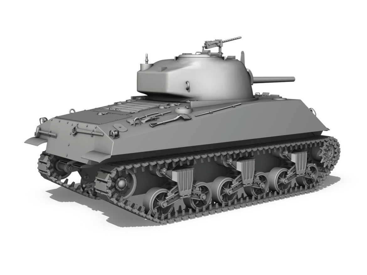 m4a2 sherman – medium tank 3d model 3ds c4d lwo 3dm obj 263889
