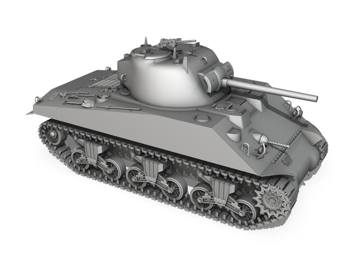 m4a2 sherman – medium tank 3d model 3ds c4d lwo 3dm obj 263890