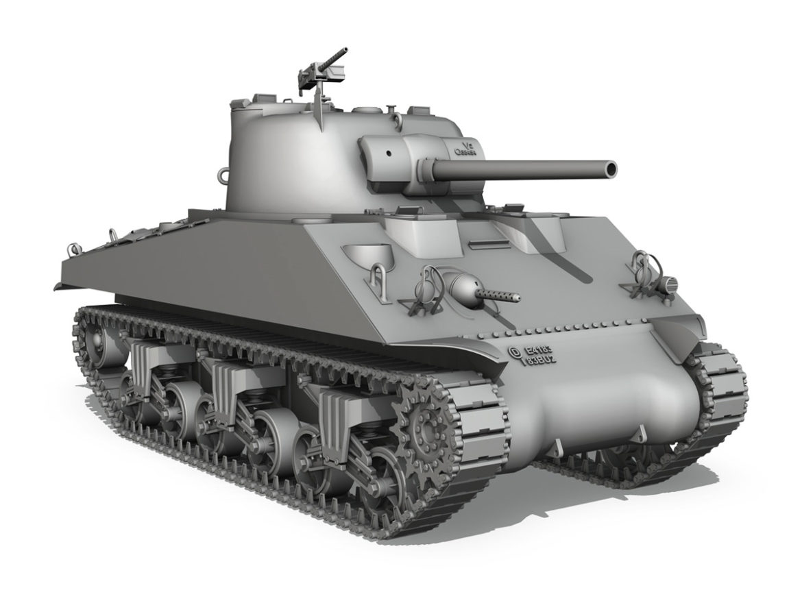 m4a2 sherman – medium tank 3d model 3ds c4d lwo 3dm obj 263891