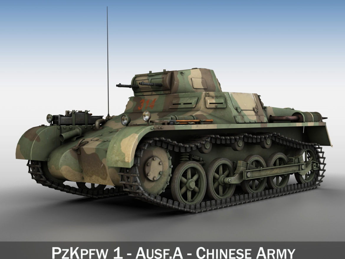 panzer 1 – pzkpfw 1 ausf.a – china 3d model 3ds c4d lwo obj 264079