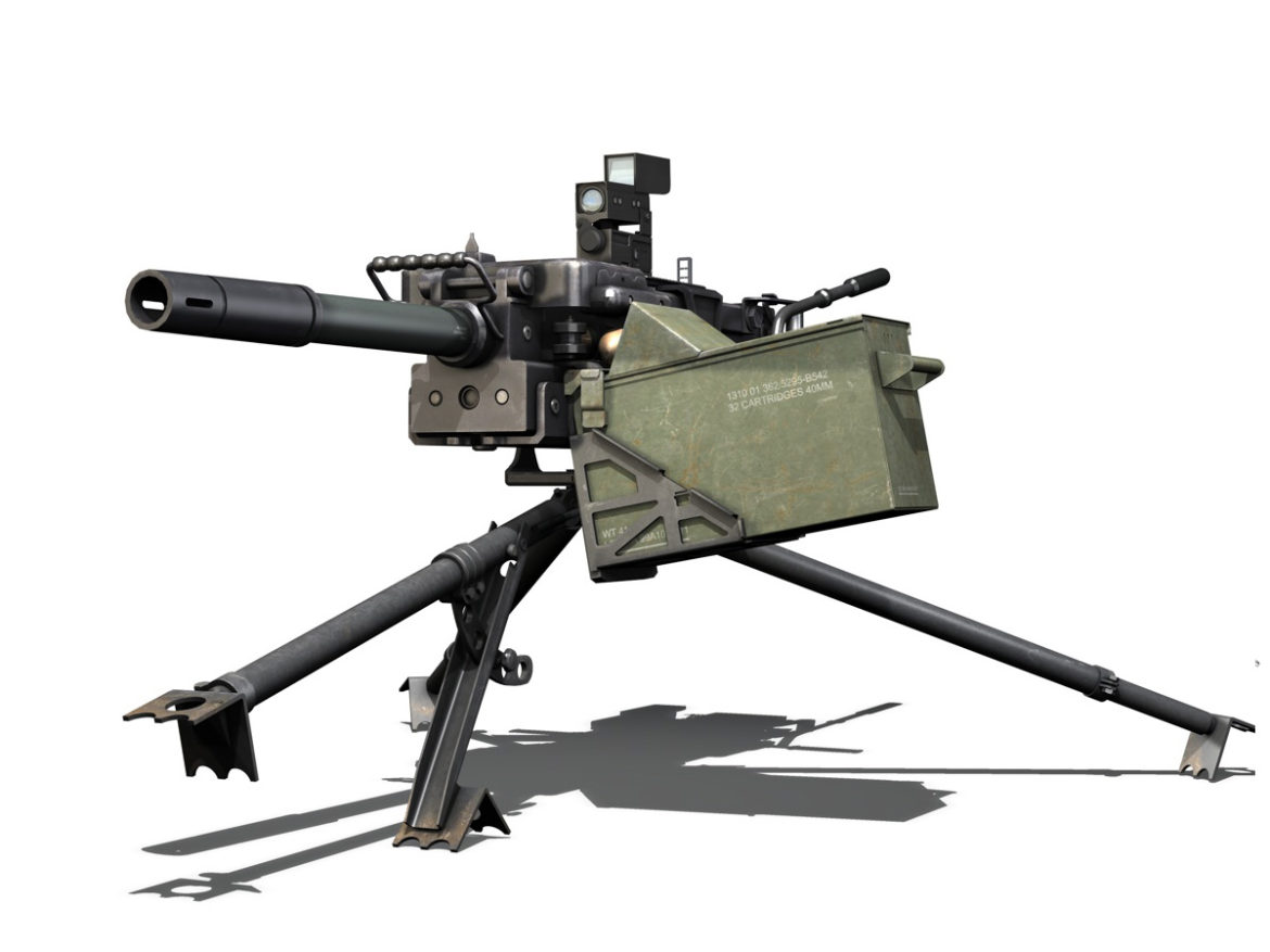 gmg 40mm grenade machine gun 3d model 3ds c4d lwo obj 264281