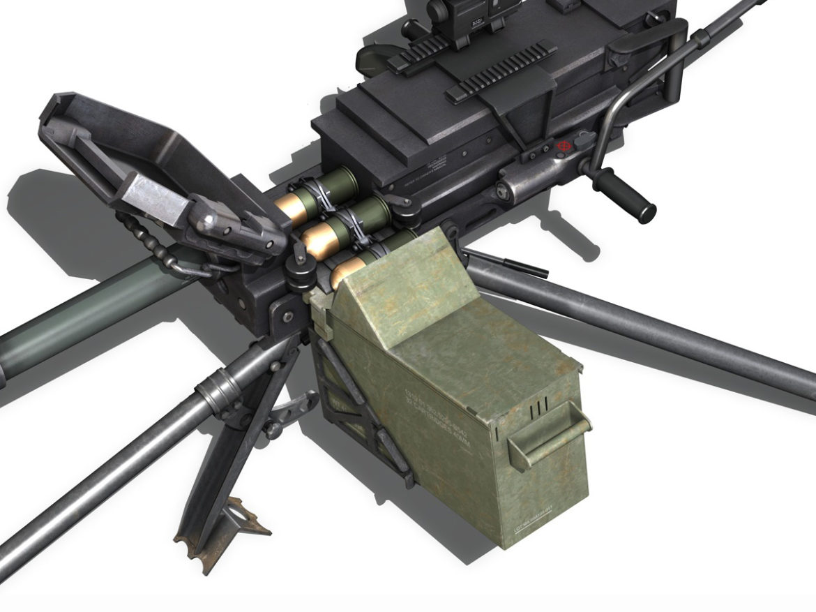 gmg 40mm grenade machine gun 3d model 3ds c4d lwo obj 264287