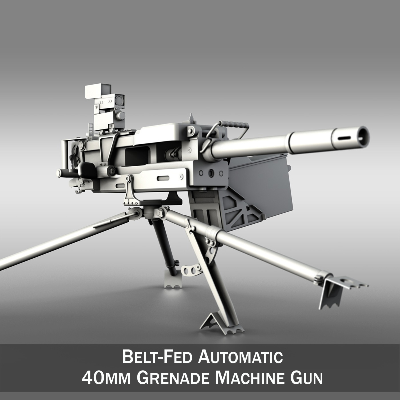 40mm grenade machine gun gmg 3d model c4d lwo 3dm obj 264295