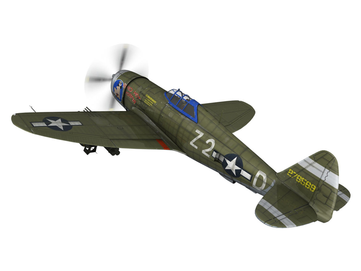 republic p-47d thunderbolt – raid hot mama 3d model 3ds c4d lwo obj 264314
