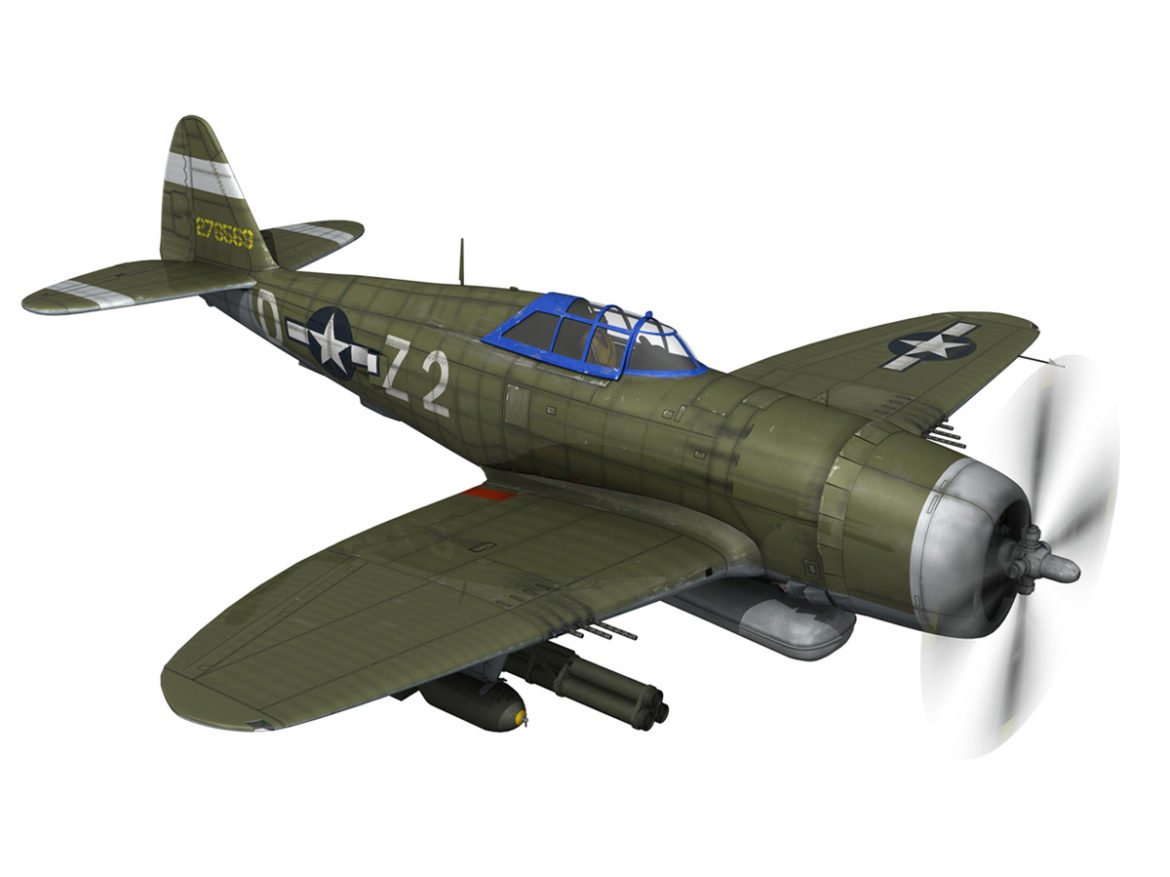 republic p-47d thunderbolt – raid hot mama 3d model 3ds c4d lwo obj 264318