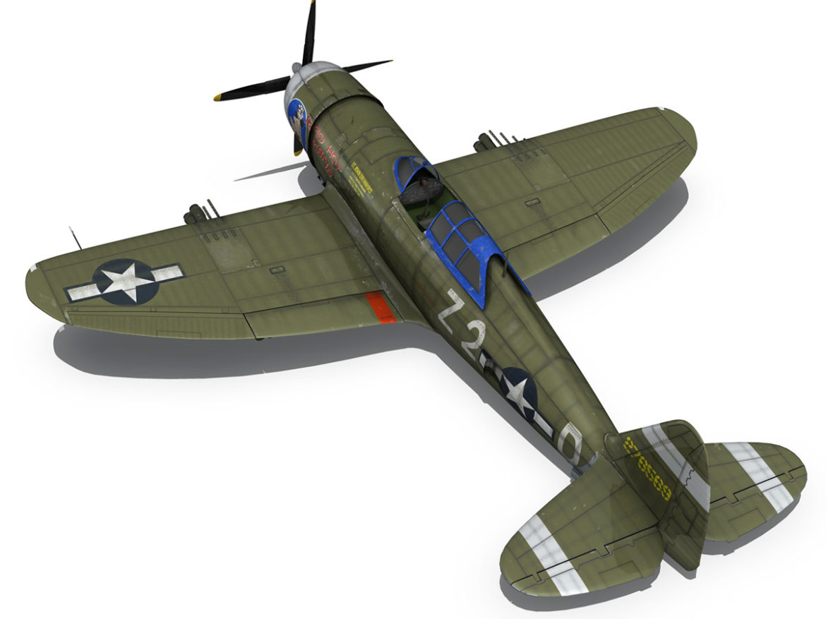 republic p-47d thunderbolt – raid hot mama 3d model 3ds c4d lwo obj 264322