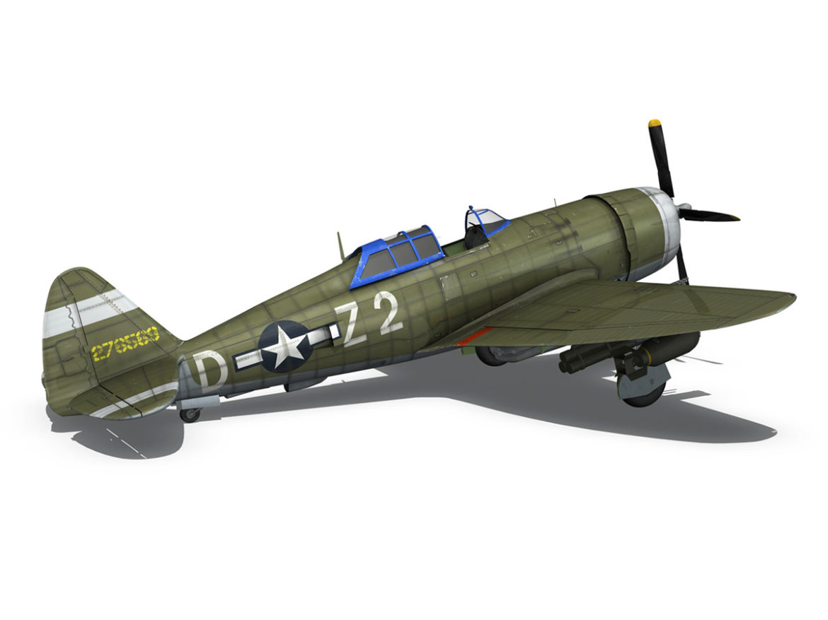republic p-47d thunderbolt – raid hot mama 3d model 3ds c4d lwo obj 264323