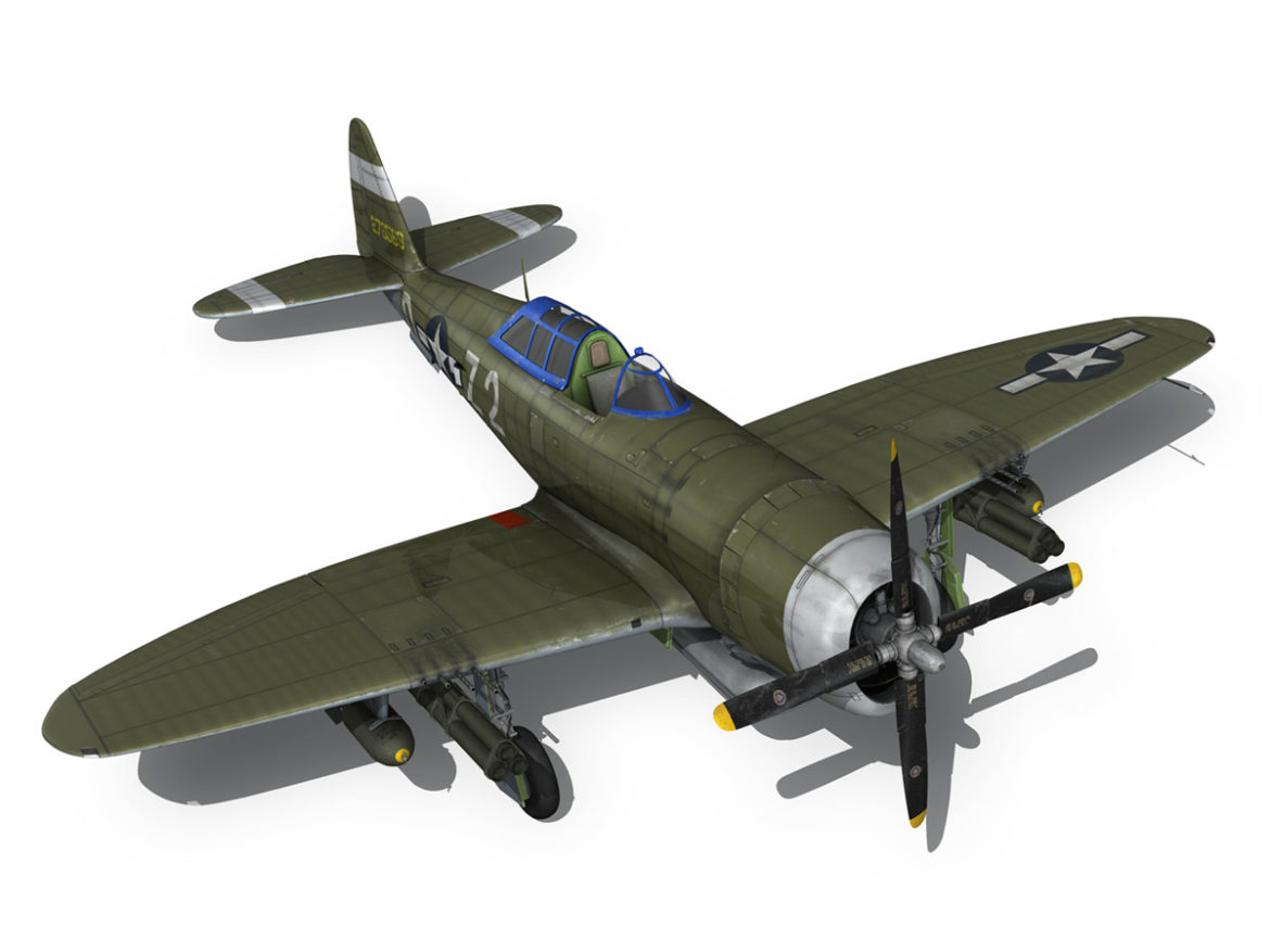 republic p-47d thunderbolt – raid hot mama 3d model 3ds c4d lwo obj 264325