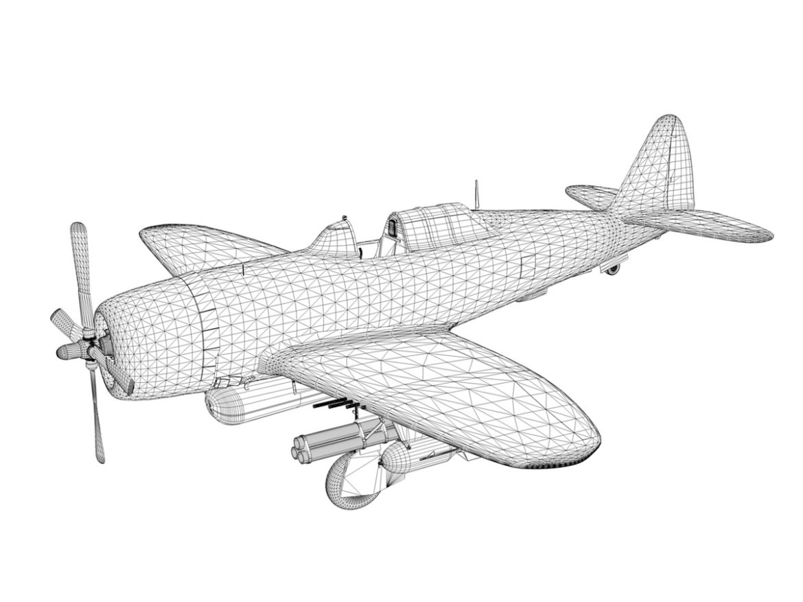 republic p-47d thunderbolt – raid hot mama 3d model 3ds c4d lwo obj 264328