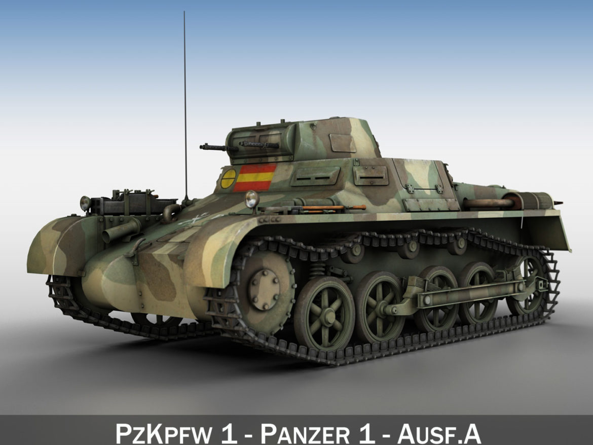 pzkpfw 1 – panzer 1 – ausf. a – 523 3d model 3ds c4d lwo obj 264386