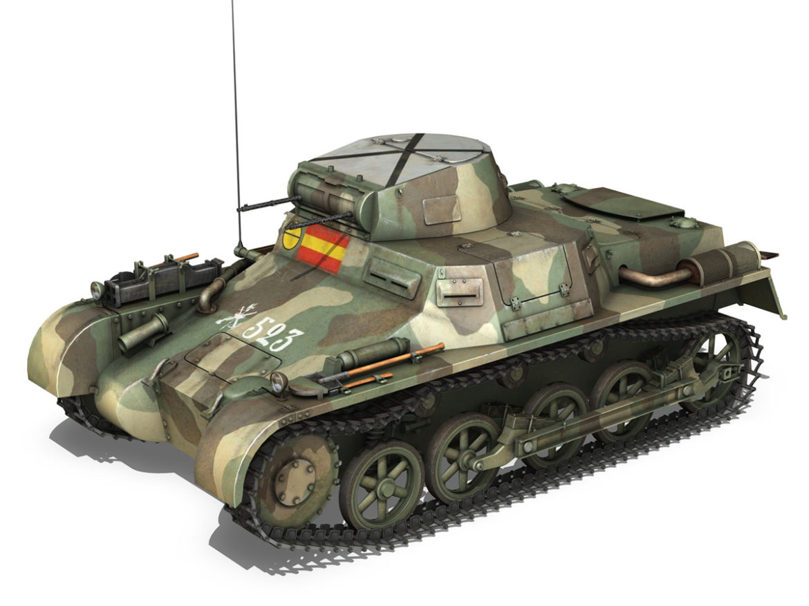 pzkpfw 1 – panzer 1 – ausf. a – 523 3d model 3ds c4d lwo obj 264388