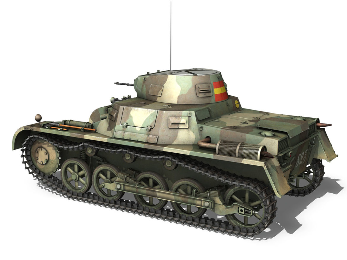pzkpfw 1 – panzer 1 – ausf. a – 523 3d model 3ds c4d lwo obj 264389