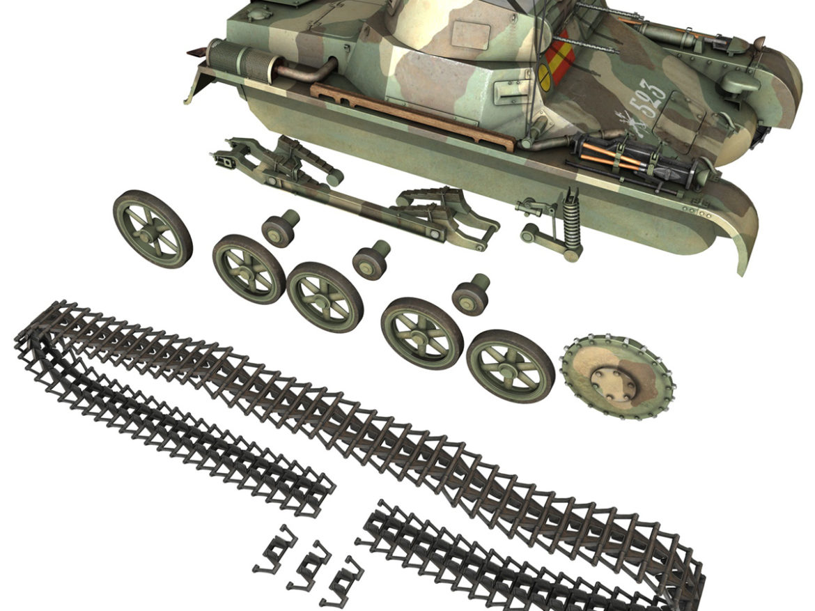 pzkpfw 1 – panzer 1 – ausf. a – 523 3d model 3ds c4d lwo obj 264394
