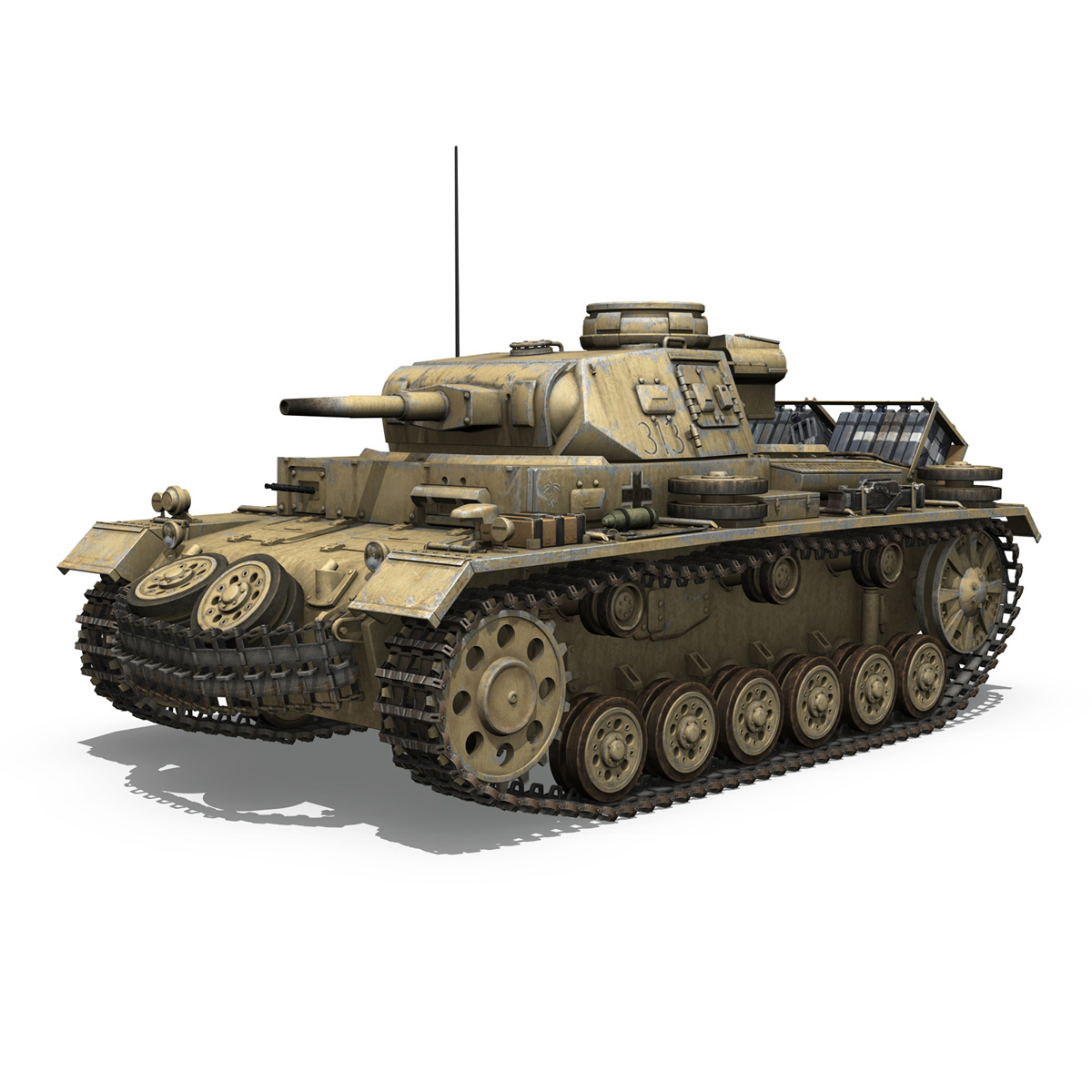 Panzer Iii Pzkpfw Iii Ausf G Dak 313 3d Model