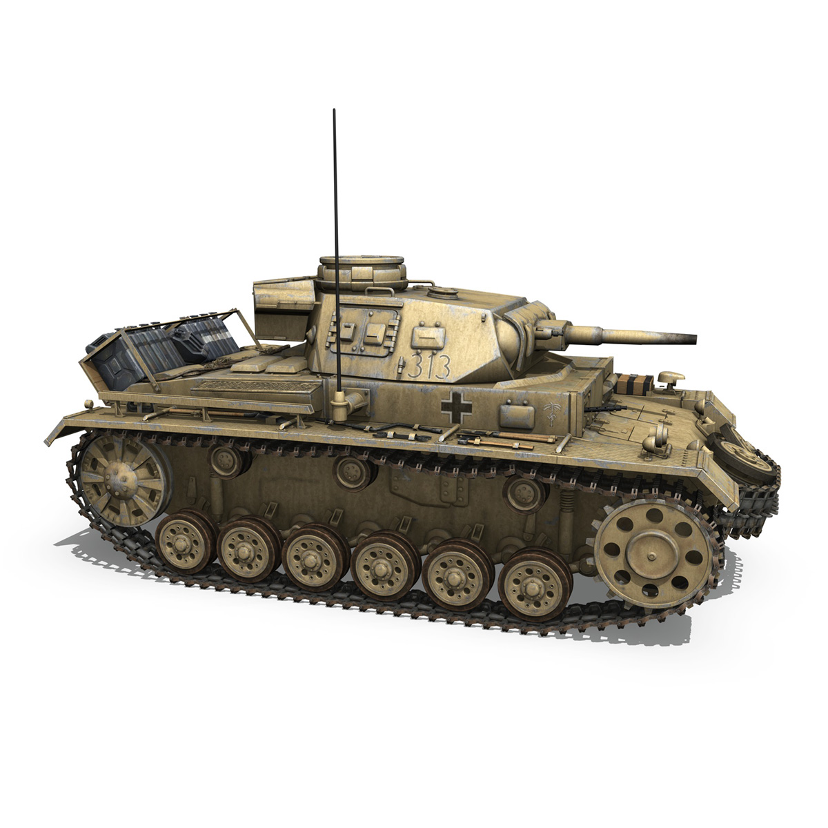 Panzer Iii Pzkpfw Iii Ausf G Dak 313 3d Model