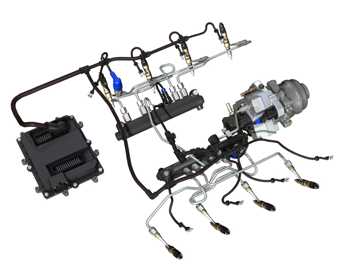 injection system of a v8 engine 3d model 3ds c4d lwo obj 264474