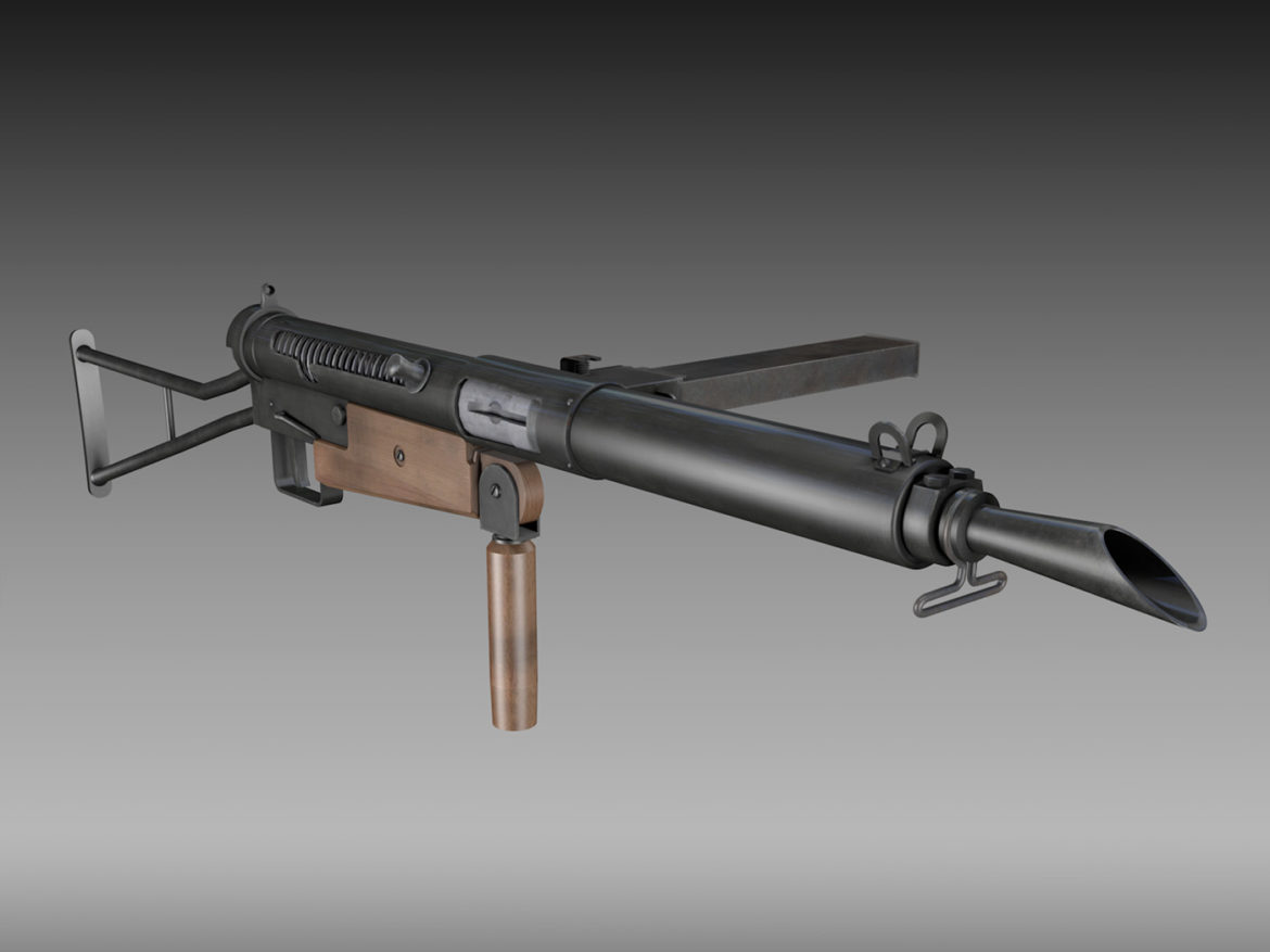 sten mk.i submachine gun 3d model 3ds c4d lwo obj 264523
