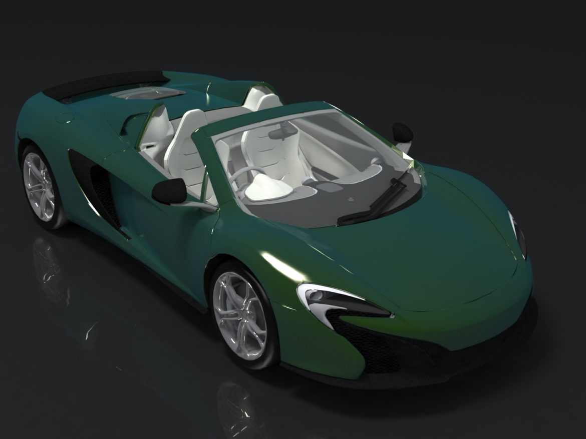 mclaren in green colour 3d model 3ds 3ds 264642