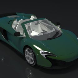 mclaren in green colour 3d model 3ds 3ds 264642