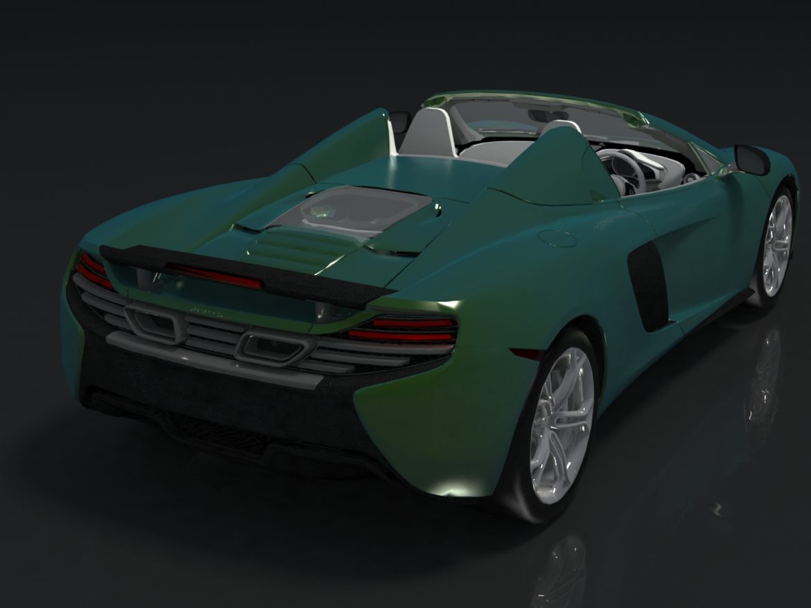 mclaren in green colour 3d model 3ds 3ds 264646