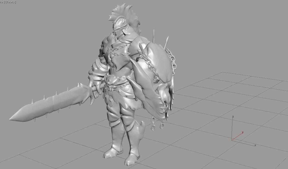 ares character – smite pc game 3d model max obj 264662