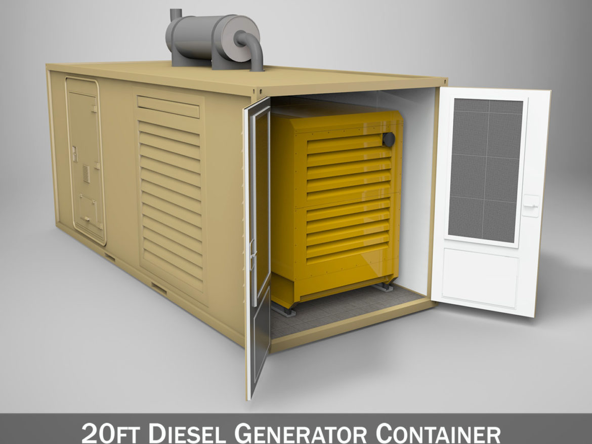 20ft generator container version two 3d model 3ds c4d fbx lwo lw lws obj 264737
