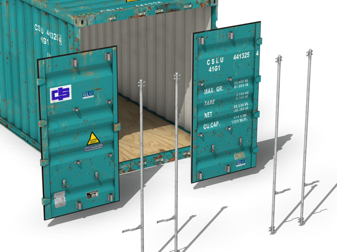 40ft shipping container – china shipping 3d model 3ds fbx lwo lw lws obj c4d 264931