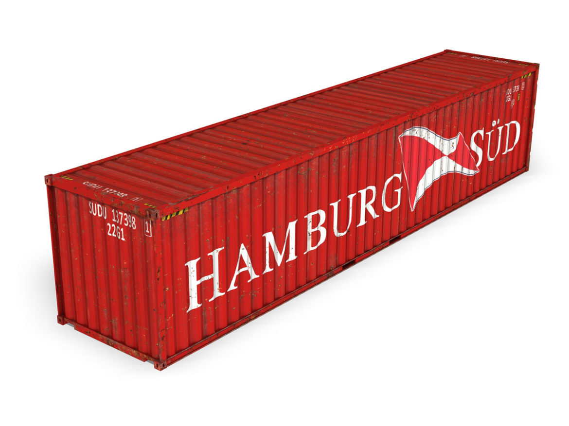 40ft shipping container – hamburg sued 3d model 3ds fbx lwo lw lws obj c4d 264945
