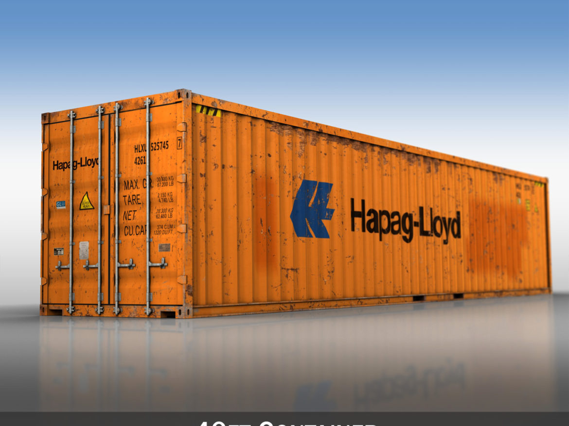 40ft shipping container – hapag lloyd 3d model 3ds fbx lwo lw lws obj c4d 264957