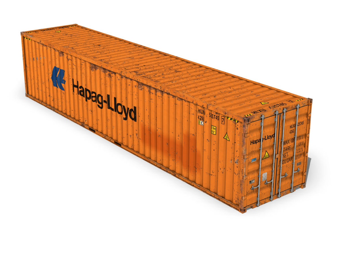 40ft shipping container – hapag lloyd 3d model 3ds fbx lwo lw lws obj c4d 264958