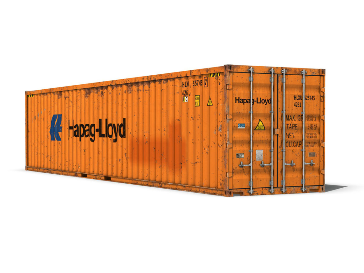 40ft shipping container – hapag lloyd 3d model 3ds fbx lwo lw lws obj c4d 264959