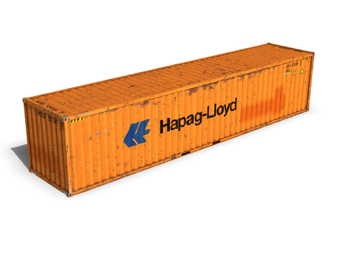 40ft shipping container – hapag lloyd 3d model 3ds fbx lwo lw lws obj c4d 264962