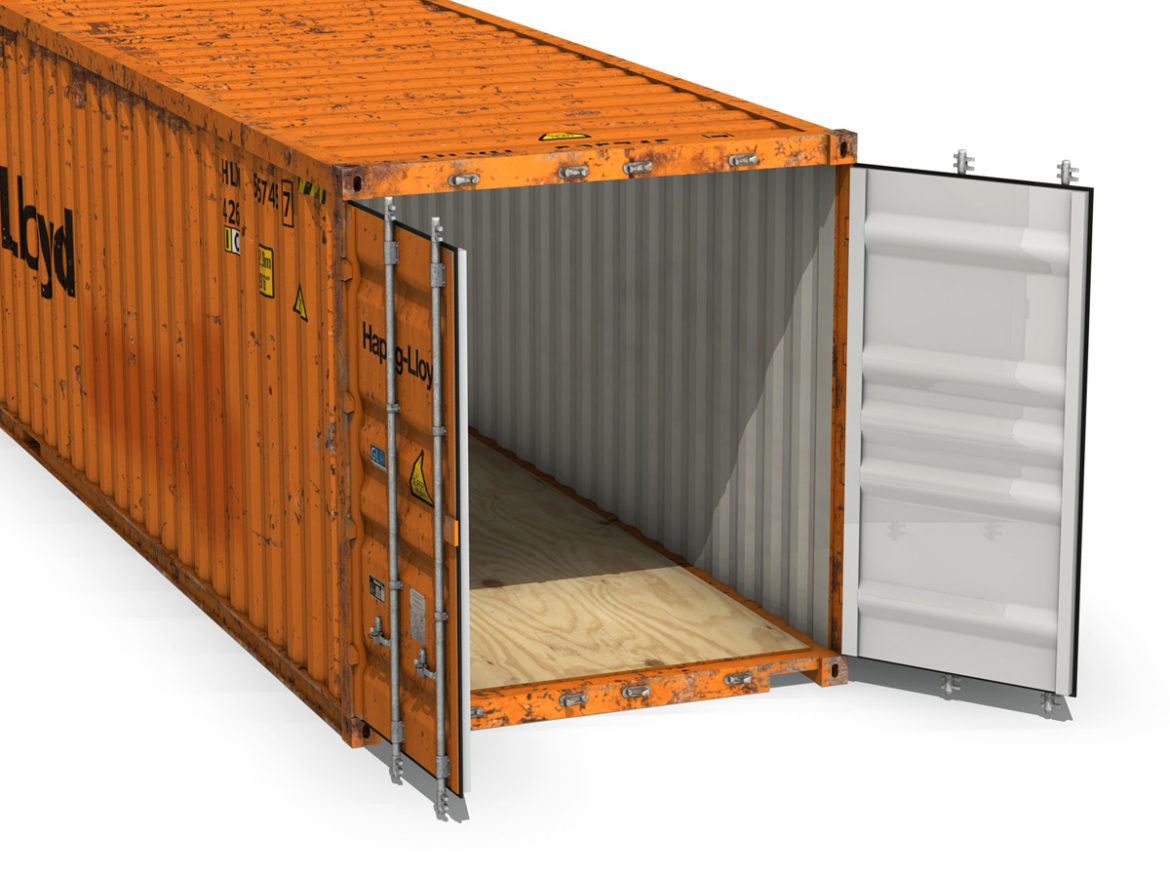 40ft shipping container – hapag lloyd 3d model 3ds fbx lwo lw lws obj c4d 264964