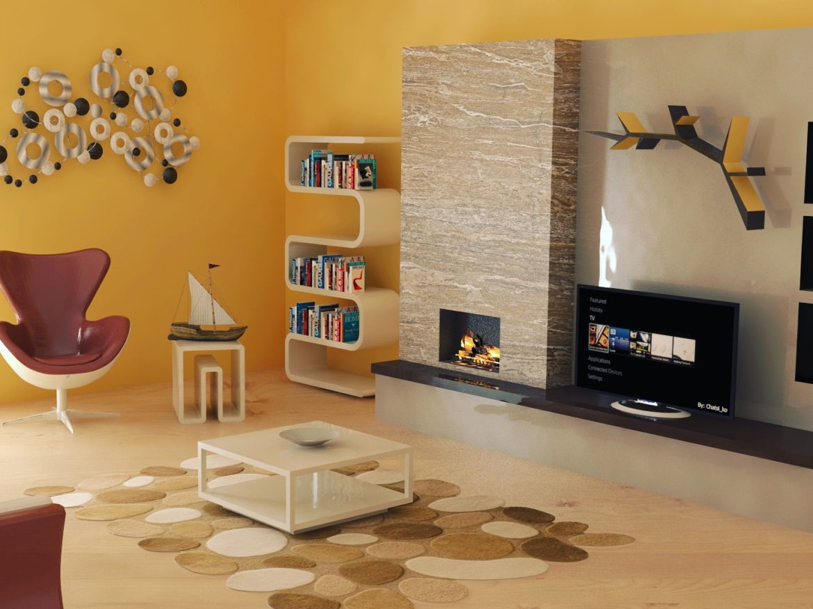 interior design living room 3d model max obj dwg 3ds 265041