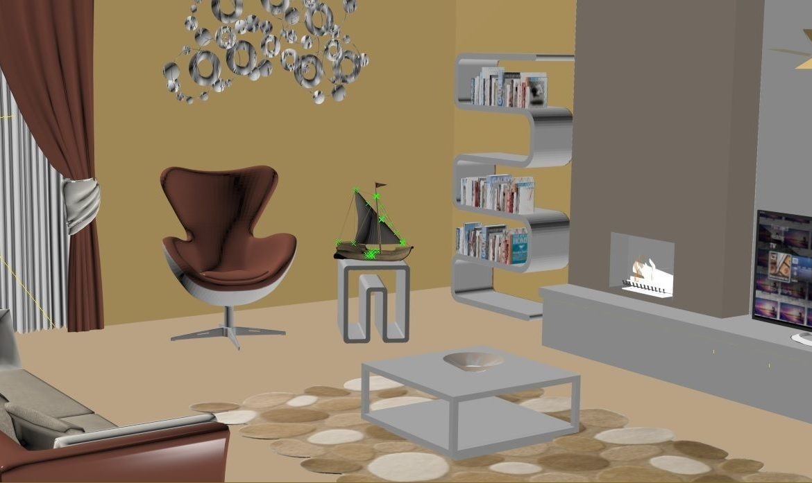interior design living room 3d model max obj dwg 3ds 265046