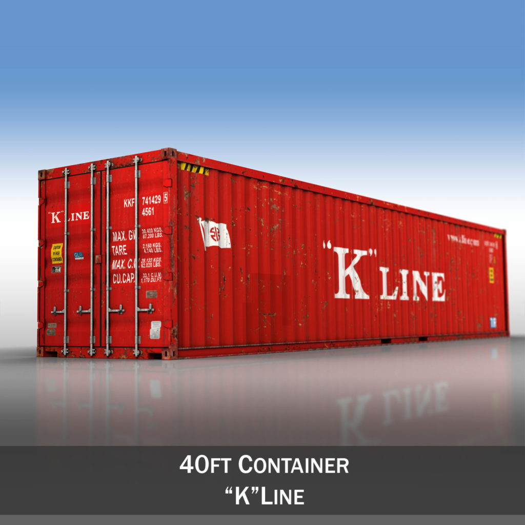 Container K Line Stack Structures Style 3D Models - FlatPyramid