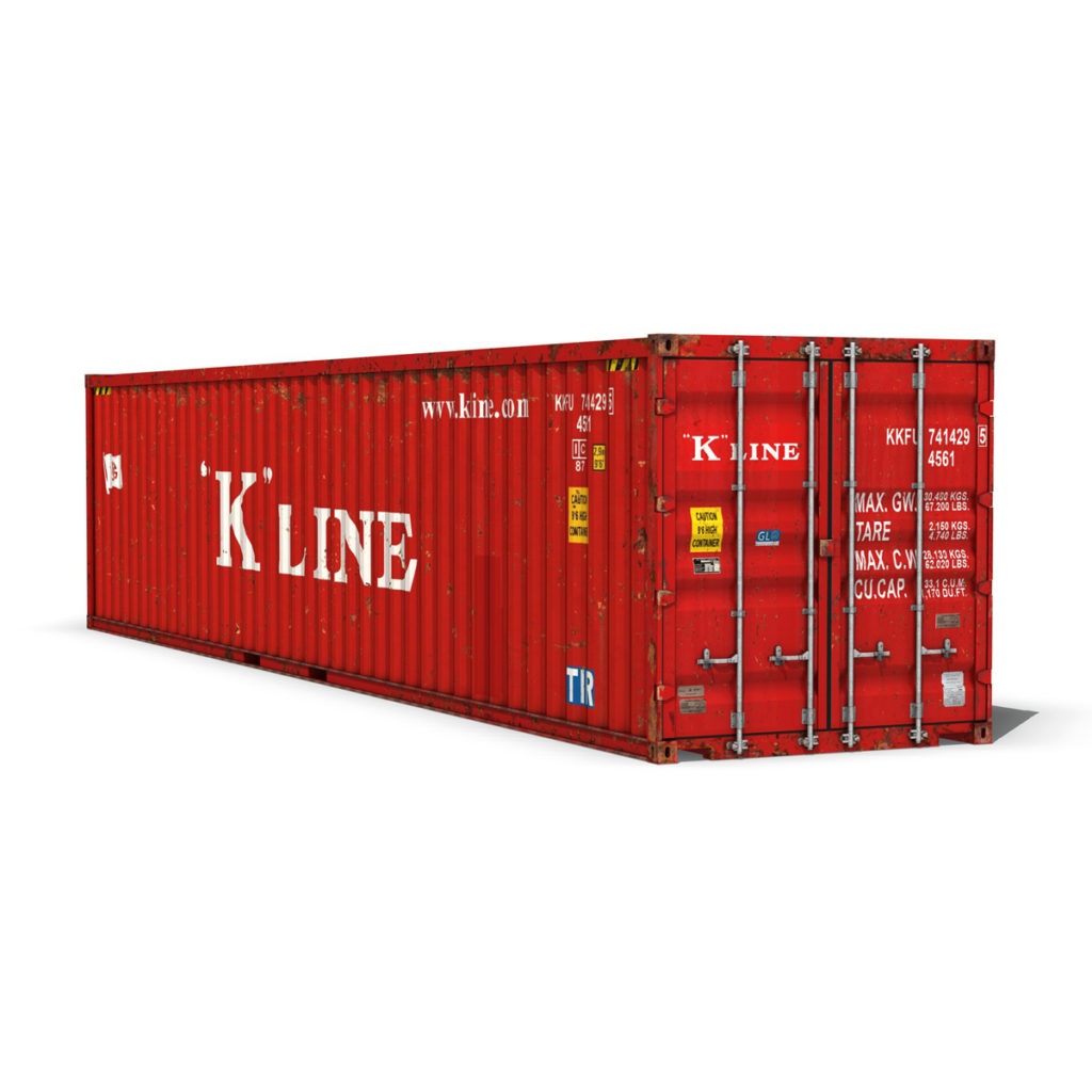 40ft Shipping Container - K Line 3D Model - FlatPyramid