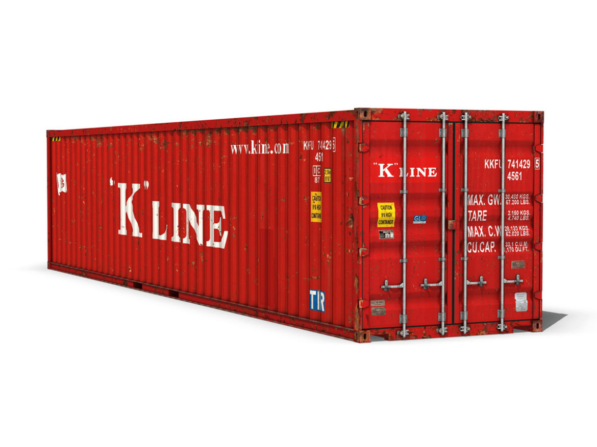 40ft shipping container – k line 3d model 3ds fbx lwo lw lws obj c4d 265117