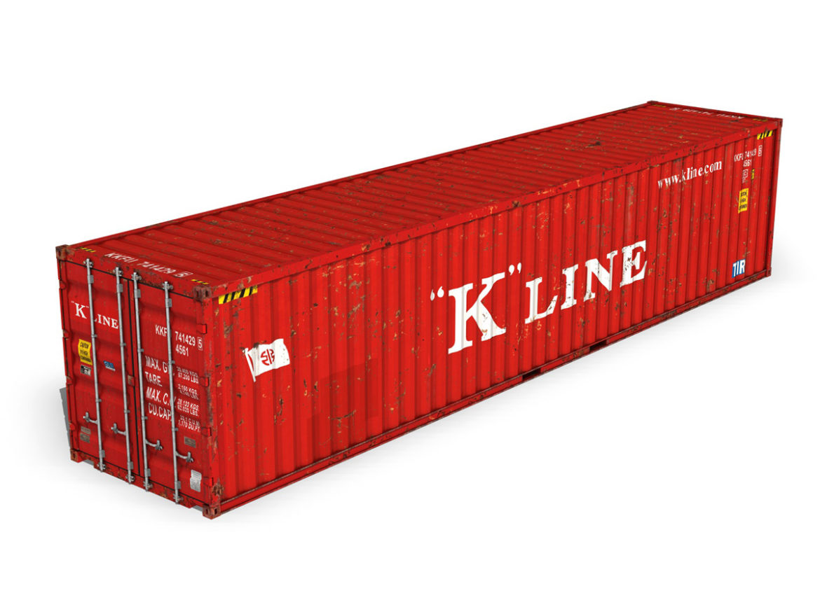 40ft shipping container – k line 3d model 3ds fbx lwo lw lws obj c4d 265118