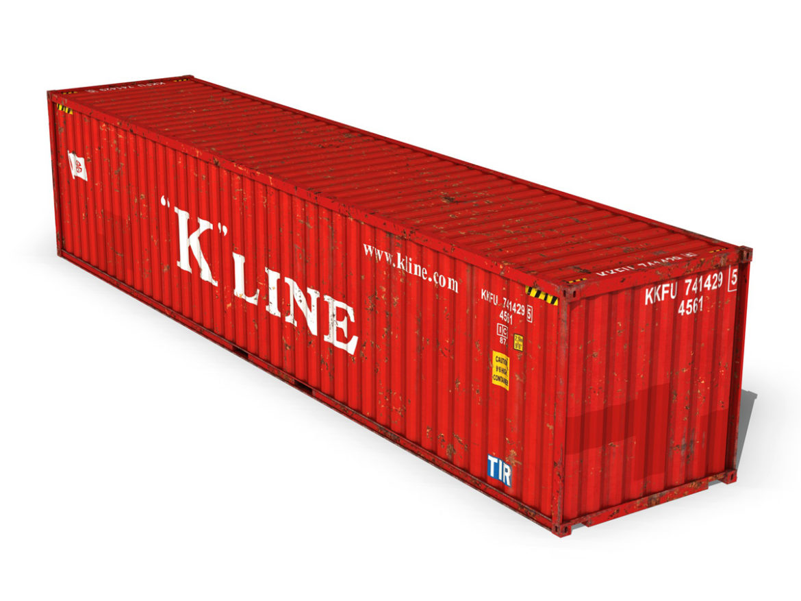 40ft shipping container – k line 3d model 3ds fbx lwo lw lws obj c4d 265119