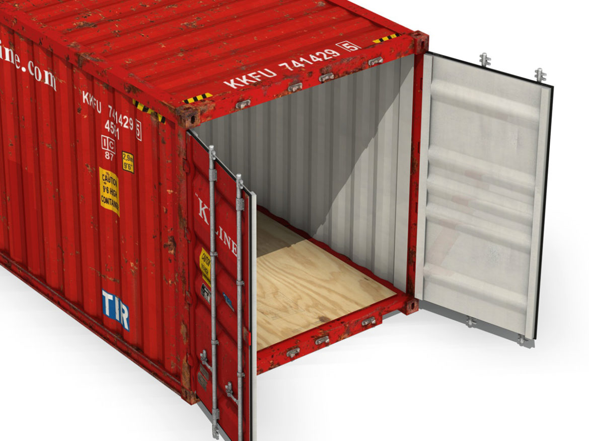 40ft shipping container – k line 3d model 3ds fbx lwo lw lws obj c4d 265122