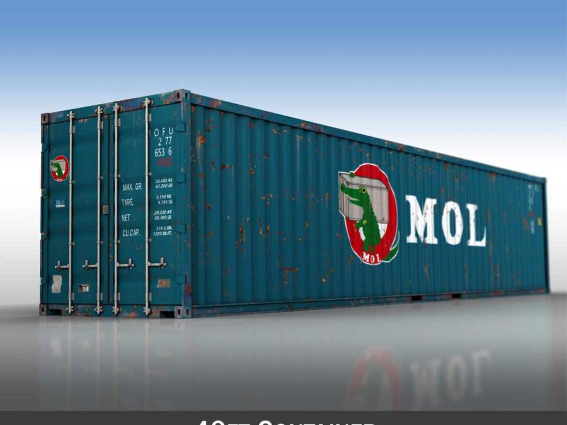 40ft shipping container – mol 3d model 3ds fbx lwo lw lws obj c4d 265132