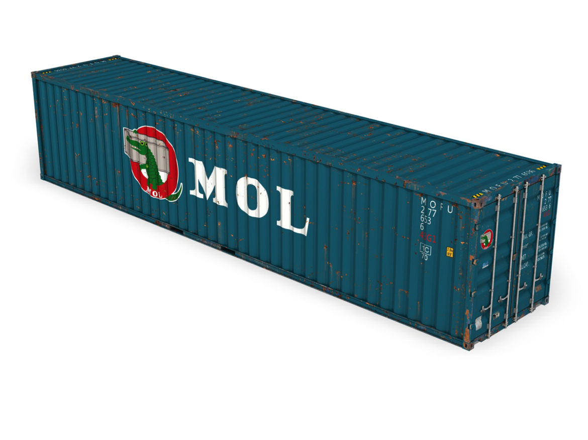 40ft shipping container – mol 3d model 3ds fbx lwo lw lws obj c4d 265133